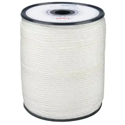 PES šňůra pletená s jádrem žaluziová bílá - 500m/balení