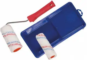 Spokar mikroplyš válečky na malování s držákem a vaničkou, 2 × 100 mm