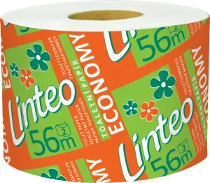 Linteo Economy toaletní papír 2vrstvý role 448 útržků, 56 metrů, 1 role