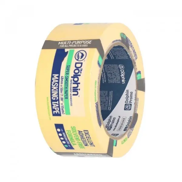 PAPÍROVÁ MASKOVACÍ PÁSKA 60°C 48mm x 50m VYSOKÁ PŘILNAVOST MT-ST-6273