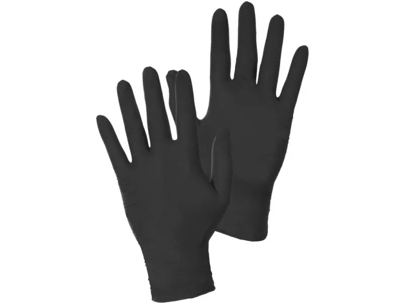Rukavice CXS STERN BLACK, jednorázové, nitrilové, vel. 9