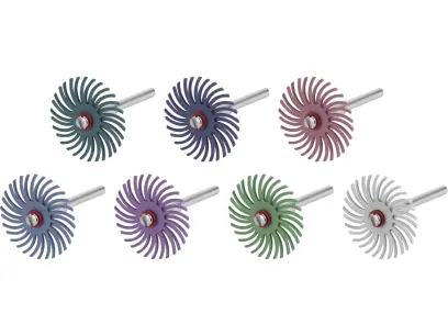 disky radiální štětinové, sada 52ks, P80, P120, P220, P400, P600, P1000, P2500