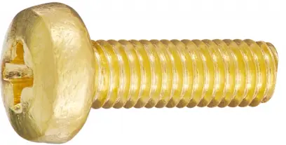 Šroub DIN 7985 mosaz M5x12