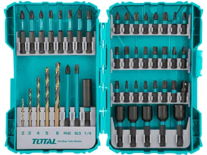 Vrtáky a hroty, sada 45ks, industrial