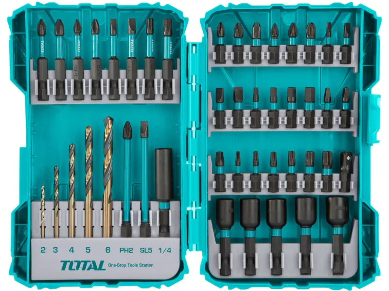 Vrtáky a hroty, sada 45ks, industrial Vrtáky a hroty, sada 45ks, industrial