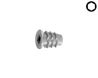 Matice nábytkářská závrtná 5x10 ZB typ D s límcem