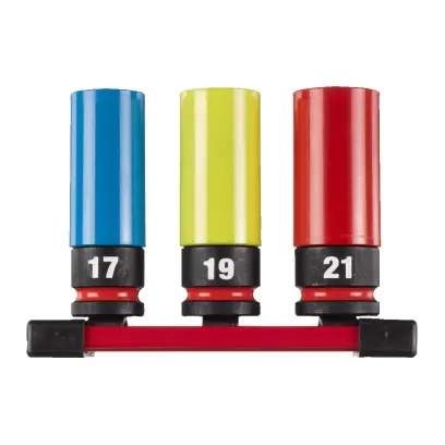 Milwaukee 3ks sada ½˝ SHOCKWAVE™ IMP. sada průmyslových hlavic na šrouby kol