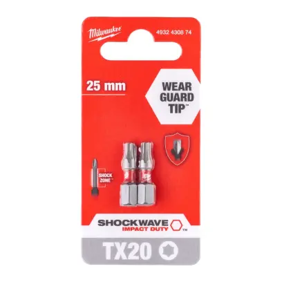 Milwaukee Šroubovací bity ShW TX20 25mm - 2ks