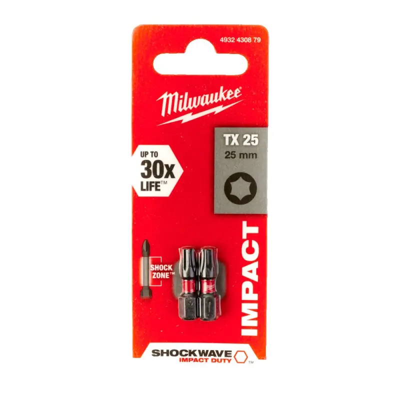 Milwaukee Šroubovací bity ShW TX25 25mm - 2ks