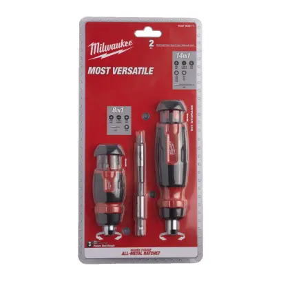 Milwaukee 2ks ráčnových multibitových šroubováků