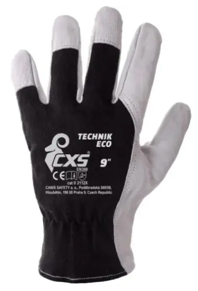 Rukavice CXS TECHNIK ECO, kombinované, vel. 09