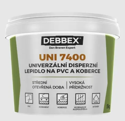 Univerzální disperzní lepidlo na PVC a koberce 1kg UNI 7400