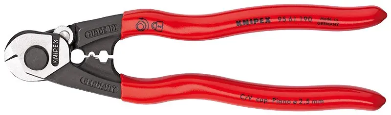 Knipex - Nůžky na dratěná lanka, kované, délka 190 mm