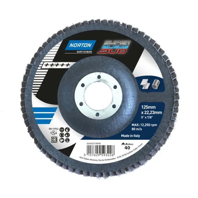Lamelový kotouč kónický Norton RX22/R822 delta/zirkon, pr. 125 mm, P40