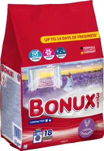 Bonux prací prášek Color Caring Lavender 1,17 kg, 18 dávek