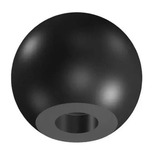 Koule plastová se závitem 107-034-40/M12 černá