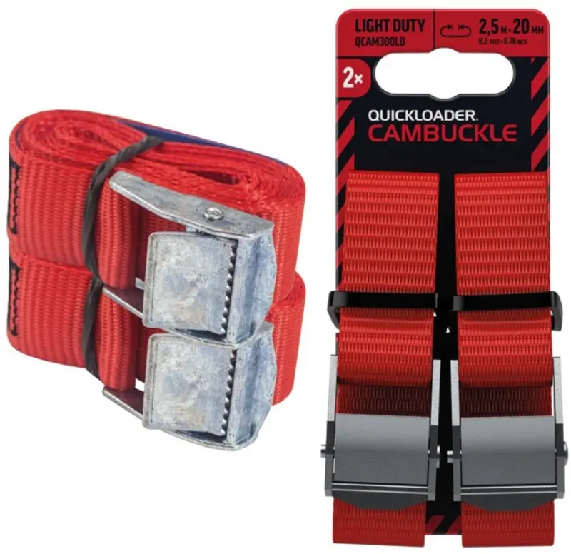 QUICKLOADER® Cambuckle 300 kg, 2,5 m x 20 mm - 2-pack