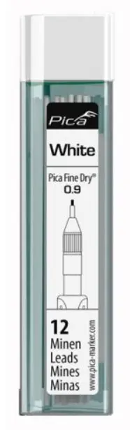 Náhr. tuhy PICA Fine Dry bílé 0,9 mm