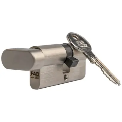 Stavební oboustranná cylindrická vložka FAB 2 HOME 35/35KO, 3 klíče, satén nikl, krabička