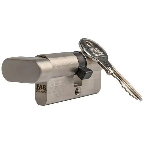 Stavební oboustranná cylindrická vložka FAB 2 HOME 35/35KO, 3 klíče, satén nikl, krabička