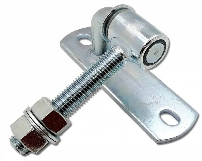 Závěs seřiditelný B140xA40 M16 na dřevěné a kovové dveře, bílý zinek