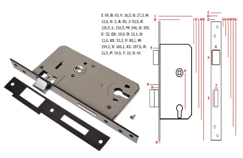 Zámek vratový Z112 FAB/90 převod! ''P'' Zámek vratový Z112 FAB/90 převod! ''P''