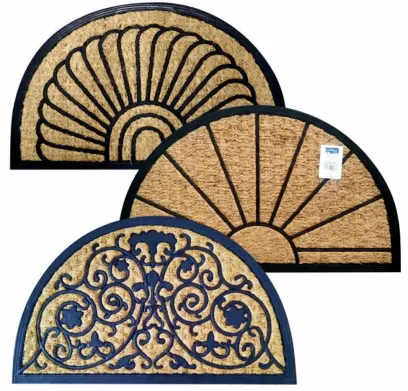 Rohož EXOTIC půlkruh guma/kokos 45x75 cm