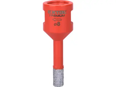 korunka vykružovací diamantová, O 8mm, závit M14