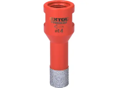 korunka vykružovací diamantová, O 14mm, závit M14