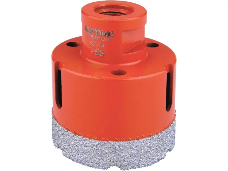 korunka vykružovací diamantová, O 53mm, závit M14 korunka vykružovací diamantová, O 53mm, závit M14