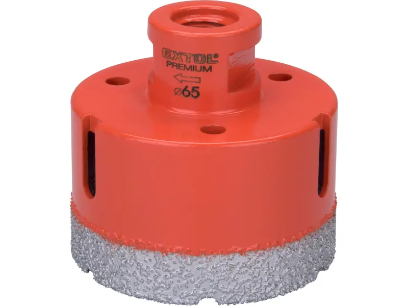 korunka vykružovací diamantová, O 65mm, závit M14 korunka vykružovací diamantová, O 65mm, závit M14