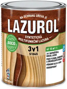 Lazurol 3v1 S1045 tenkovrstvá lazura na dřevo T083 višeň 0,75 l