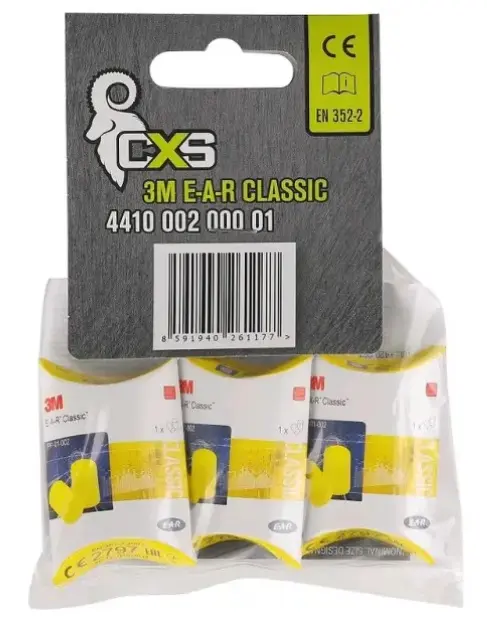 Zátkové chrániče sluchu 3M E-A-R CLASSIC, bal. 3 páry