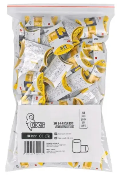 Zátkové chrániče sluchu 3M E-A-R CLASSIC, bal. 50 párů