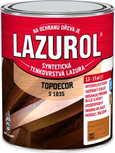 Lazurol Topdecor S1035 tenkovrstvá lazura na dřevo T023 teak, 750 ml