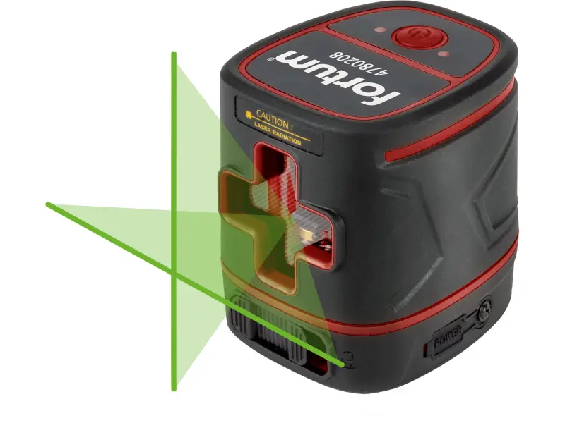 Laser Fortum zelený, liniový, křížový, samonivelační