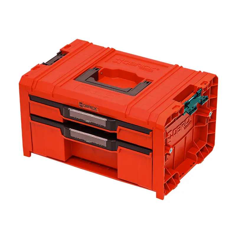 Box s organizérem Qbrick PRO Drawer 2 Toolbox 2.0 Expert RED Ultra HD Custom | 450x310x244 mm