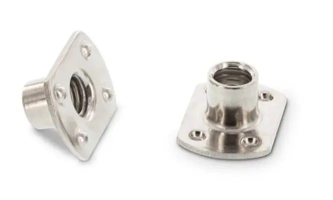 Matice přivařovací bodová Art.9060A nerez A2 M6, 14x22x8,5mm - 4 body