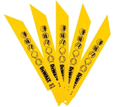 Pilové listy BIM Recip Metal 152mm 24TPI na kov, plech, trubky a profily do 1,5 mm bal. 5 ks, DeWALT