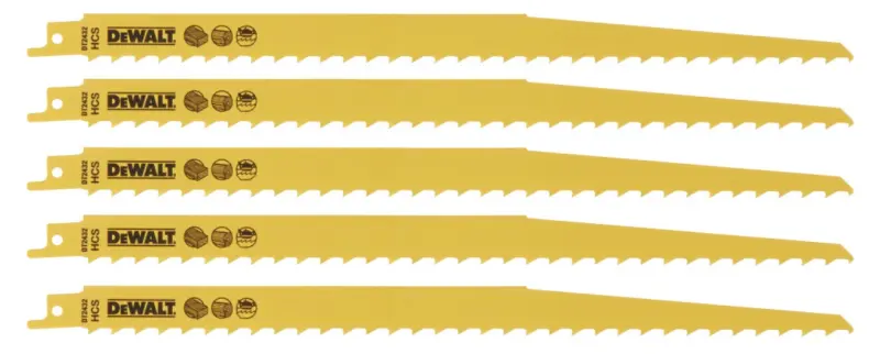 Pilové listy 305 mm na dřevo (polena a řezivo), bal. 5 ks DeWALT Pilové listy 305 mm na dřevo (polena a řezivo), bal. 5 ks DeWALT