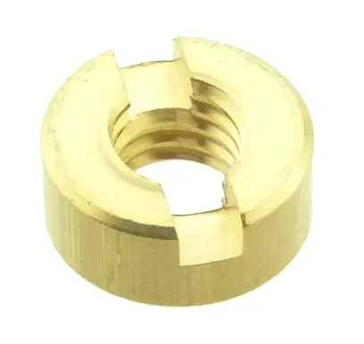 Matice kruhová s drážkou DIN 546 mosaz M3