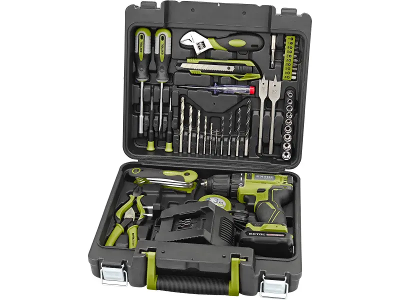 vrtací šroubovák aku, BRUSHLESS, 12V Li-ion s nářadím, sada 46ks vrtací šroubovák aku, BRUSHLESS, 12V Li-ion s nářadím, sada 46ks