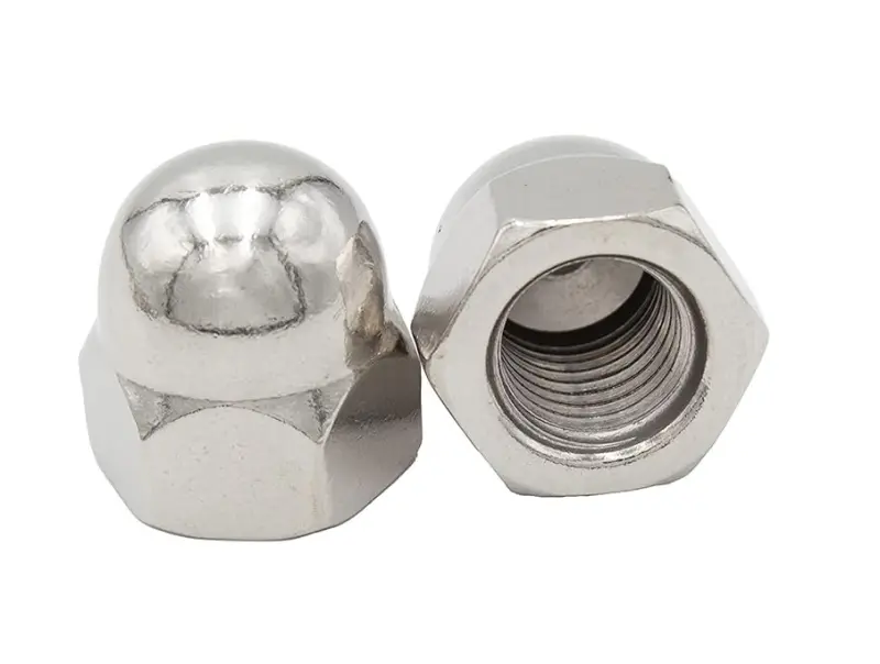 Matice DIN 1587 mosaz/chrom M5