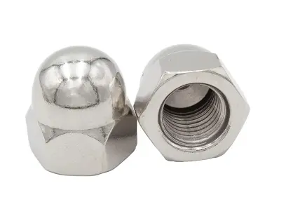 Matice DIN 1587 mosaz/nikl M10