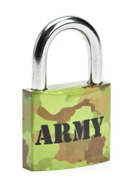 Visací zámek barevný Army NEW