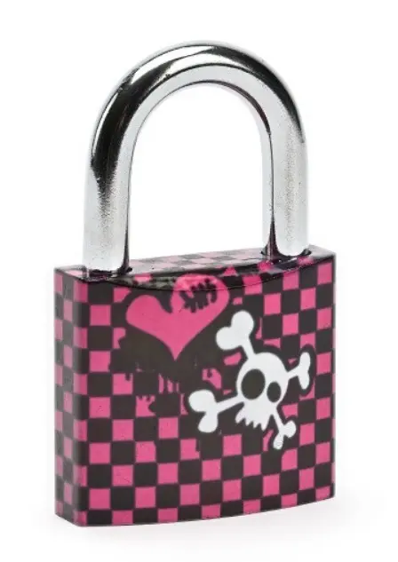 Visací zámek barevný EMO