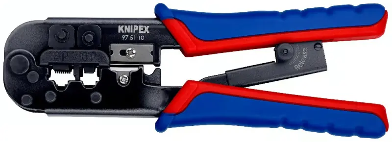 Knipex - Lisovací kleště pro konektory Western, délka 190 mm