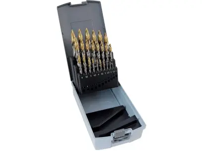 Sada vrtáků 25 dílná, 1,00-13,00x0,5 mm Gold Step, plastová krabička