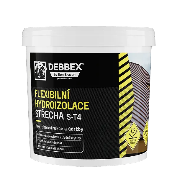 Flexibilní hydroizolace STŘECHA S-T4 5 kg kbelík šedá