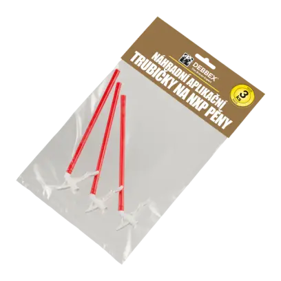 Náhradní aplikační trubičky pro NXP pěny MAXI 3 ks blistr červená